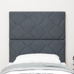 vidaXL Tăblie cap Pe perete Geometric Manual Gri închis 80 cm Catifea vidaXL Tăblie cap Pe perete Geometric Manual Gri închis 80 cm Catifea