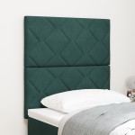 vidaXL Tăblie cap Pe perete Geometric Verde închis 80 cm Catifea vidaXL Tăblie cap Pe perete Geometric Verde închis 80 cm Catifea