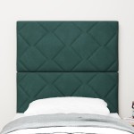 vidaXL Tăblie cap Pe perete Geometric Verde închis 80 cm Catifea vidaXL Tăblie cap Pe perete Geometric Verde închis 80 cm Catifea