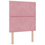 vidaXL Tăblie cap Pe perete Geometric cu headboard Roz 80 cm Catifea vidaXL Tăblie cap Pe perete Geometric cu headboard Roz 80 cm Catifea