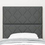 vidaXL Tăblie din Țesătură Geometric Manual Gri închis 90 cm țesătură vidaXL Tăblie din Țesătură Geometric Manual Gri închis 90 cm țesătură