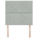 vidaXL Tăblie cap Pe perete Geometric Manual Gri deschis 90 cm Catifea vidaXL Tăblie cap Pe perete Geometric Manual Gri deschis 90 cm Catifea