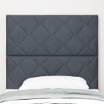 vidaXL Tăblie cap Pe perete Geometric Manual Gri închis 90 cm Catifea vidaXL Tăblie cap Pe perete Geometric Manual Gri închis 90 cm Catifea