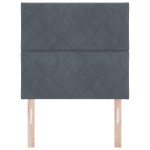 vidaXL Tăblie cap Pe perete Geometric Manual Gri închis 90 cm Catifea vidaXL Tăblie cap Pe perete Geometric Manual Gri închis 90 cm Catifea