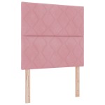 vidaXL Tăblie cap Pe perete Geometric cu headboard Roz 90 cm Catifea vidaXL Tăblie cap Pe perete Geometric cu headboard Roz 90 cm Catifea