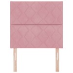 vidaXL Tăblie cap Pe perete Geometric cu headboard Roz 90 cm Catifea vidaXL Tăblie cap Pe perete Geometric cu headboard Roz 90 cm Catifea