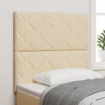 vidaXL Tăblie din Țesătură Geometric cu headboard Crem 100 cm țesătură vidaXL Tăblie din Țesătură Geometric cu headboard Crem 100 cm țesătură