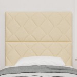 vidaXL Tăblie din Țesătură Geometric cu headboard Crem 100 cm țesătură vidaXL Tăblie din Țesătură Geometric cu headboard Crem 100 cm țesătură