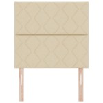 vidaXL Tăblie din Țesătură Geometric cu headboard Crem 100 cm țesătură vidaXL Tăblie din Țesătură Geometric cu headboard Crem 100 cm țesătură