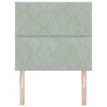 vidaXL Tăblie cap Pe perete Geometric Gri deschis 100 cm Catifea vidaXL Tăblie cap Pe perete Geometric Gri deschis 100 cm Catifea