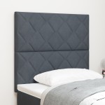 vidaXL Tăblie cap Pe perete Geometric Manual Gri închis 100 cm Catifea vidaXL Tăblie cap Pe perete Geometric Manual Gri închis 100 cm Catifea