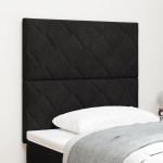 vidaXL Tăblie cap Pe perete Geometric Manual Negru 100 cm Catifea vidaXL Tăblie cap Pe perete Geometric Manual Negru 100 cm Catifea