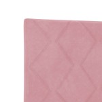vidaXL Tăblie cap Pe perete Geometric cu headboard Roz 100 cm Catifea vidaXL Tăblie cap Pe perete Geometric cu headboard Roz 100 cm Catifea