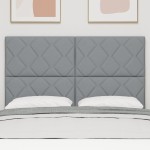 vidaXL Tăblie din Țesătură Geometric Gri deschis 140 cm țesătură vidaXL Tăblie din Țesătură Geometric Gri deschis 140 cm țesătură