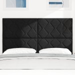 vidaXL Tăblie din Țesătură Geometric Manual Negru 140 cm țesătură vidaXL Tăblie din Țesătură Geometric Manual Negru 140 cm țesătură