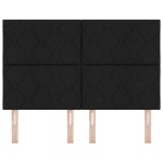 vidaXL Tăblie din Țesătură Geometric Manual Negru 140 cm țesătură vidaXL Tăblie din Țesătură Geometric Manual Negru 140 cm țesătură