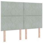 vidaXL Tăblie cap Pe perete Geometric Gri deschis 144 cm Catifea vidaXL Tăblie cap Pe perete Geometric Gri deschis 144 cm Catifea