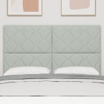 vidaXL Tăblie cap Pe perete Geometric Gri deschis 144 cm Catifea vidaXL Tăblie cap Pe perete Geometric Gri deschis 144 cm Catifea