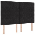 vidaXL Tăblie cap Pe perete Geometric Manual Negru 144 cm Catifea vidaXL Tăblie cap Pe perete Geometric Manual Negru 144 cm Catifea