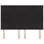 vidaXL Tăblie cap Pe perete Geometric Manual Negru 144 cm Catifea vidaXL Tăblie cap Pe perete Geometric Manual Negru 144 cm Catifea