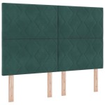 vidaXL Tăblie cap Pe perete Geometric Verde închis 144 cm Catifea vidaXL Tăblie cap Pe perete Geometric Verde închis 144 cm Catifea