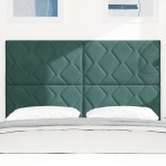 vidaXL Tăblie cap Pe perete Geometric Verde închis 144 cm Catifea vidaXL Tăblie cap Pe perete Geometric Verde închis 144 cm Catifea