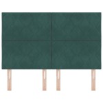 vidaXL Tăblie cap Pe perete Geometric Verde închis 144 cm Catifea vidaXL Tăblie cap Pe perete Geometric Verde închis 144 cm Catifea