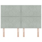 vidaXL Tăblie cap Pe perete Geometric Gri deschis 160 cm Catifea vidaXL Tăblie cap Pe perete Geometric Gri deschis 160 cm Catifea