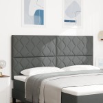 vidaXL Tăblie din Țesătură Geometric Manual Gri închis 180 cm țesătură vidaXL Tăblie din Țesătură Geometric Manual Gri închis 180 cm țesătură