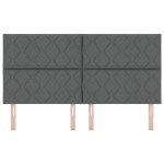 vidaXL Tăblie din Țesătură Geometric Manual Gri închis 180 cm țesătură vidaXL Tăblie din Țesătură Geometric Manual Gri închis 180 cm țesătură