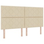 vidaXL Tăblie din Țesătură Geometric cu headboard Crem 180 cm țesătură vidaXL Tăblie din Țesătură Geometric cu headboard Crem 180 cm țesătură