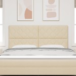 vidaXL Tăblie din Țesătură Geometric cu headboard Crem 180 cm țesătură vidaXL Tăblie din Țesătură Geometric cu headboard Crem 180 cm țesătură