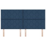 vidaXL Tăblie din Țesătură Geometric Albastru închis 180 cm țesătură