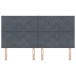 vidaXL Tăblie cap Pe perete Geometric Manual Gri închis 180 cm Catifea vidaXL Tăblie cap Pe perete Geometric Manual Gri închis 180 cm Catifea