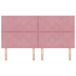 vidaXL Tăblie cap Pe perete Geometric cu headboard Roz 180 cm Catifea vidaXL Tăblie cap Pe perete Geometric cu headboard Roz 180 cm Catifea