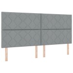 vidaXL Tăblie din Țesătură Geometric Gri deschis 200 cm țesătură vidaXL Tăblie din Țesătură Geometric Gri deschis 200 cm țesătură