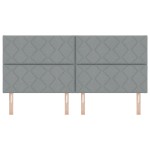 vidaXL Tăblie din Țesătură Geometric Gri deschis 200 cm țesătură vidaXL Tăblie din Țesătură Geometric Gri deschis 200 cm țesătură