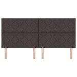 vidaXL Tăblie din Țesătură Geometric Maro închis 200 cm țesătură vidaXL Tăblie din Țesătură Geometric Maro închis 200 cm țesătură