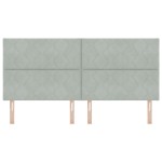 vidaXL Tăblie cap Pe perete Geometric Gri deschis 200 cm Catifea vidaXL Tăblie cap Pe perete Geometric Gri deschis 200 cm Catifea