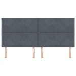 vidaXL Tăblie cap Pe perete Geometric Manual Gri închis 200 cm Catifea vidaXL Tăblie cap Pe perete Geometric Manual Gri închis 200 cm Catifea