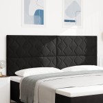 vidaXL Tăblie cap Pe perete Geometric Manual Negru 200 cm Catifea vidaXL Tăblie cap Pe perete Geometric Manual Negru 200 cm Catifea