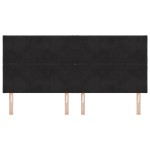 vidaXL Tăblie cap Pe perete Geometric Manual Negru 200 cm Catifea vidaXL Tăblie cap Pe perete Geometric Manual Negru 200 cm Catifea
