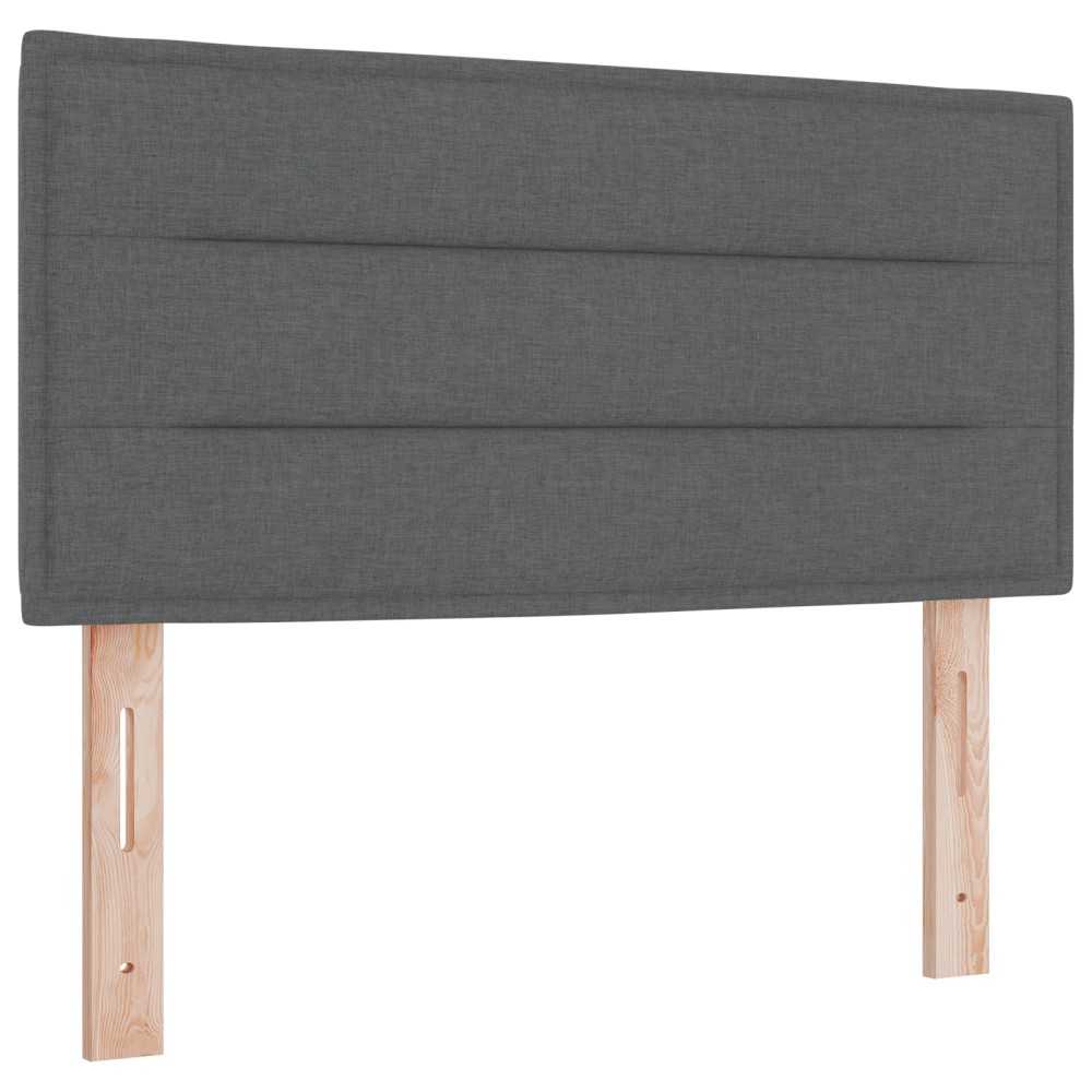 vidaXL Cap de pat LED Design Linii Gri Închis 80 cm Țesătură