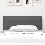 vidaXL Cap de pat LED Design Linii Gri Închis 80 cm Țesătură