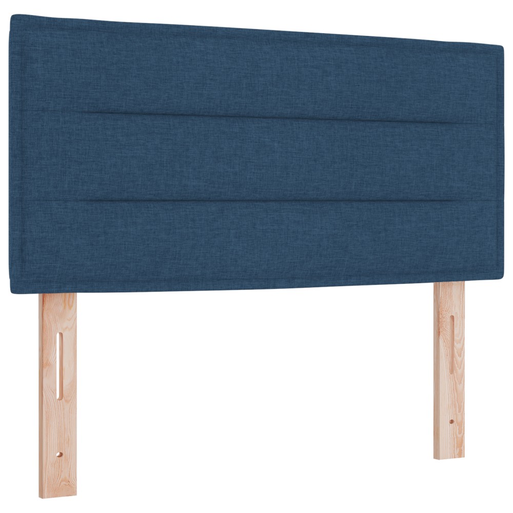 vidaXL Cap de pat LED Design Linii Albastru 80 cm Țesătură