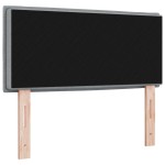 vidaXL Cap de Pat cu LED Design Linii Gri Deschis 90 cm Țesătură