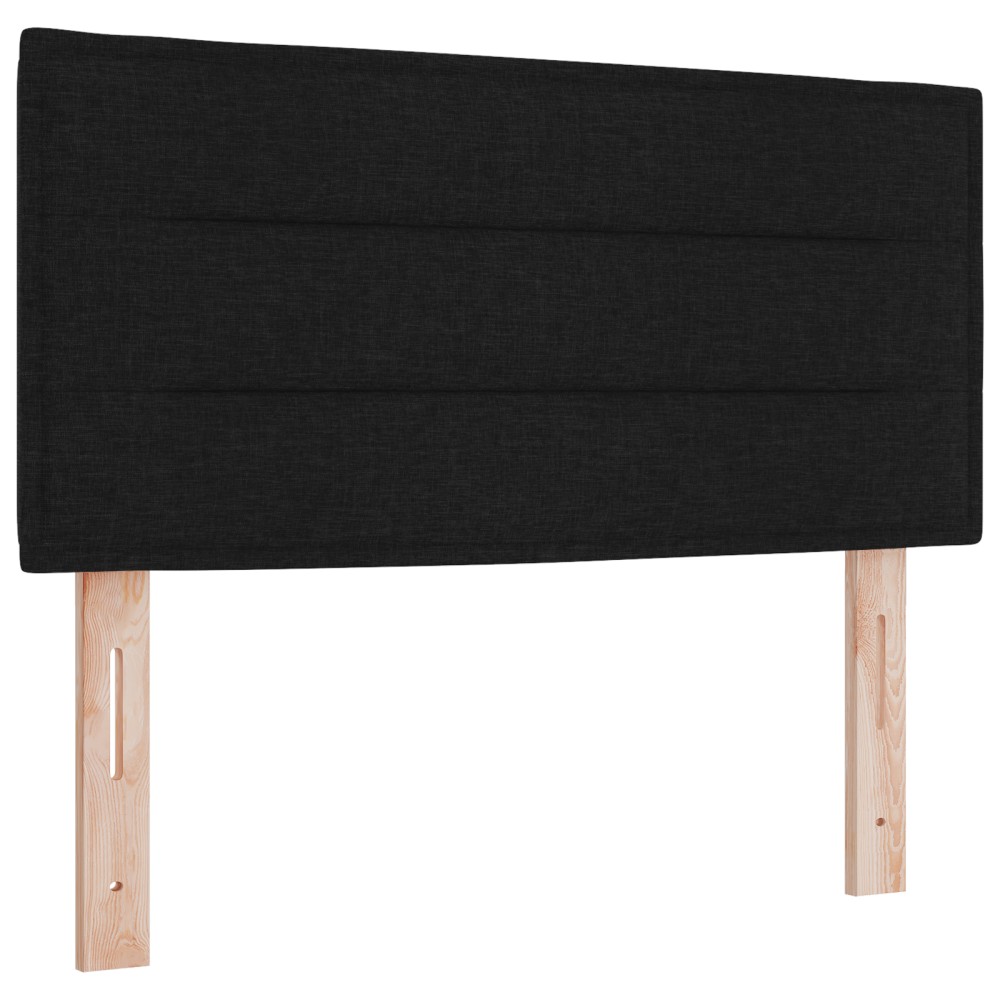 vidaXL Căpătâi LED Design Linii Negru 90 cm Țesătură