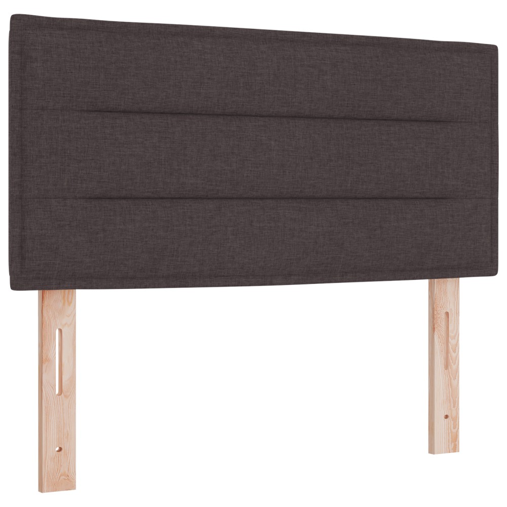 vidaXL Capitonat LED Design Linii Maro Închis 90 cm Țesătură