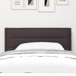 vidaXL Capitonat LED Design Linii Maro Închis 90 cm Țesătură