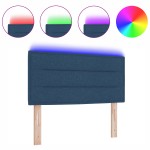 vidaXL Headboard LED Design Linii Albastru 90 cm Țesătură vidaXL Headboard LED Design Linii Albastru 90 cm Țesătură